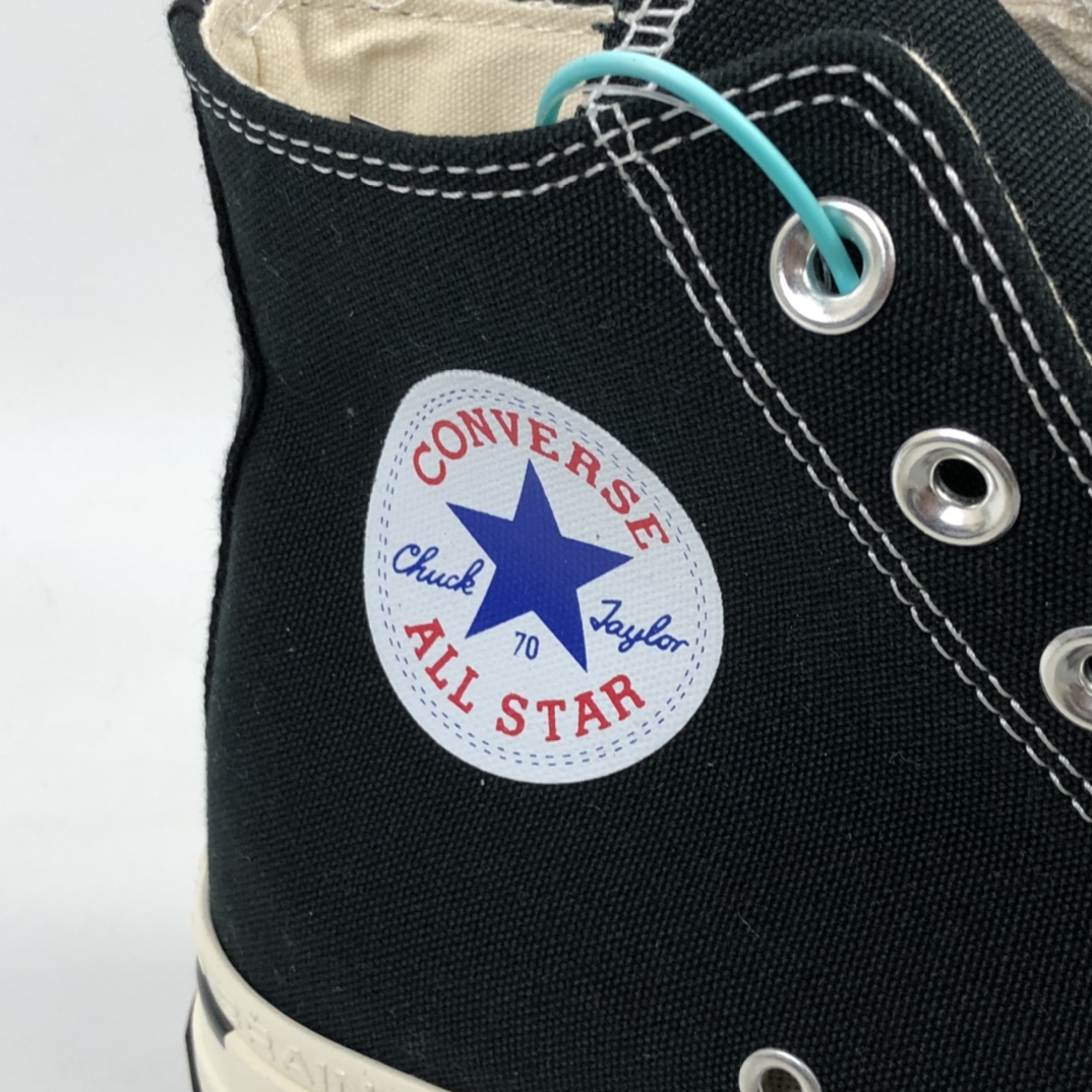 160 Brain Dead x Converse Chuck Lift 1970 Hi 2.0厚底解构拼接复刻高帮百搭休闲运动板鞋 “经典黑米白”170549C