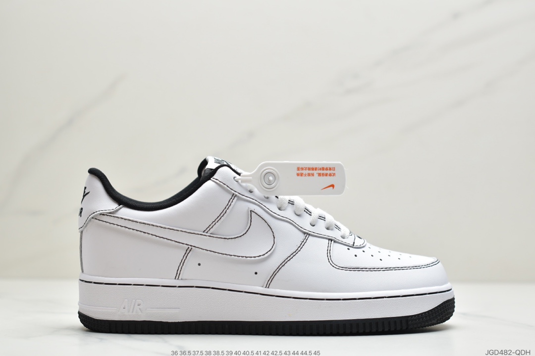 180 公司级耐克Nike Air Force 1 Low 白镭射 空军一号百帮低搭休闲运板动鞋 CV1724-104