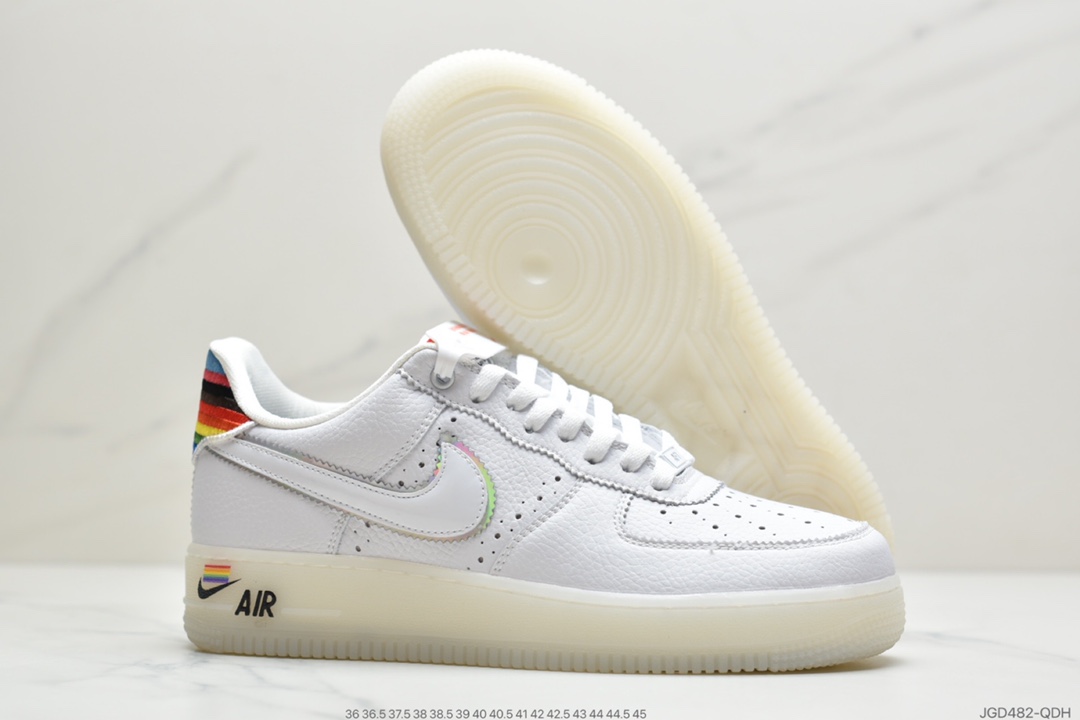 180 公司级耐克Nike Air Force 1 Low 白镭射 空军一号百帮低搭休闲运板动鞋 CV1724-104