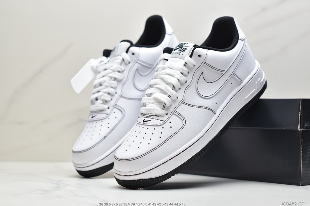 180 公司级耐克Nike Air Force 1 Low 白镭射 空军一号百帮低搭休闲运板动鞋 CV1724-104