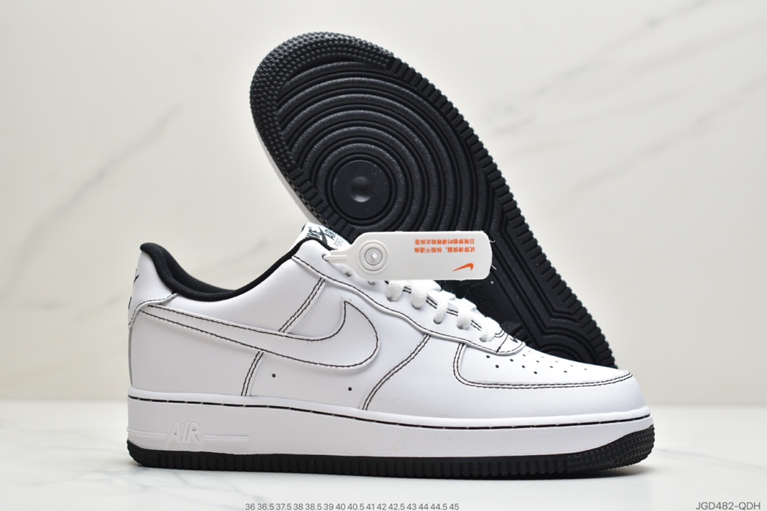 180 公司级耐克Nike Air Force 1 Low 白镭射 空军一号百帮低搭休闲运板动鞋 CV1724-104