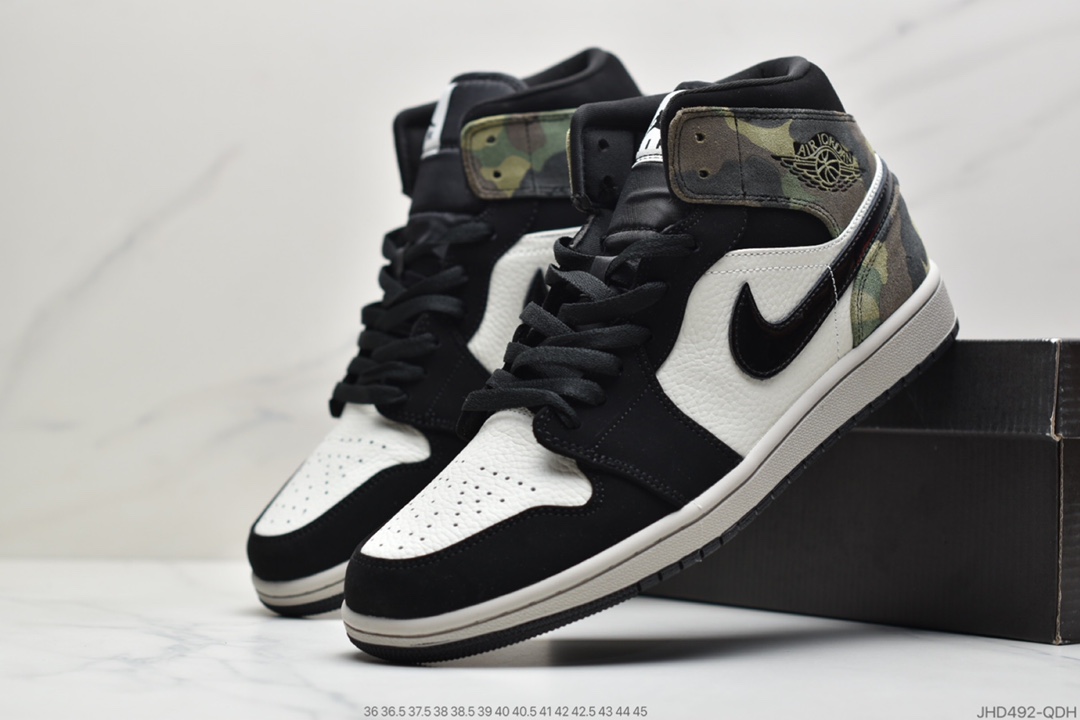 190 耐克 Nike Air Jordan 1 Mid 灰色脚趾中帮 554724-092