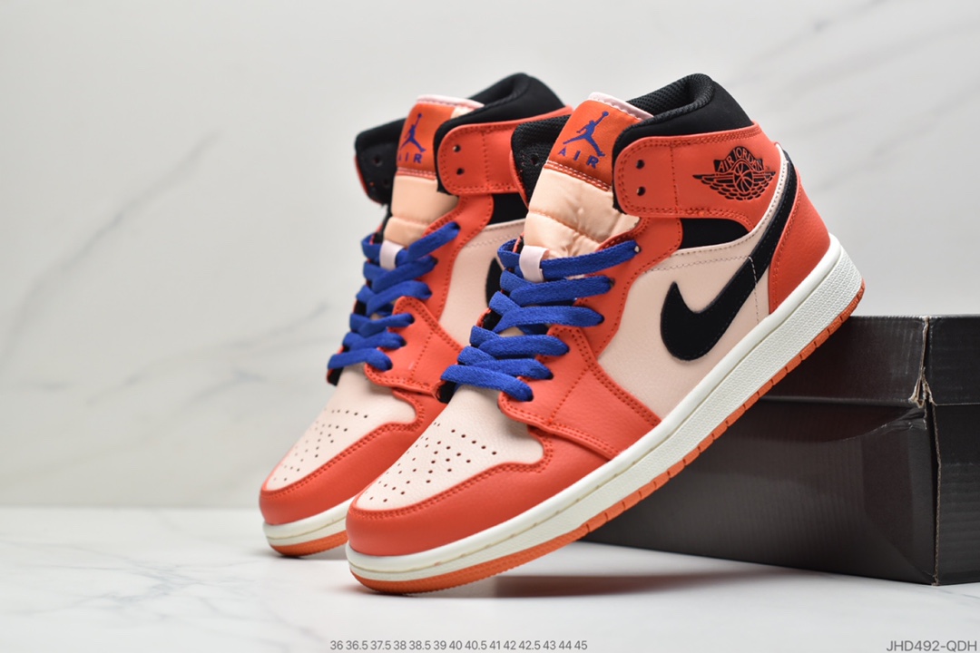 190 耐克 Nike Air Jordan 1 Mid 灰色脚趾中帮 554724-092