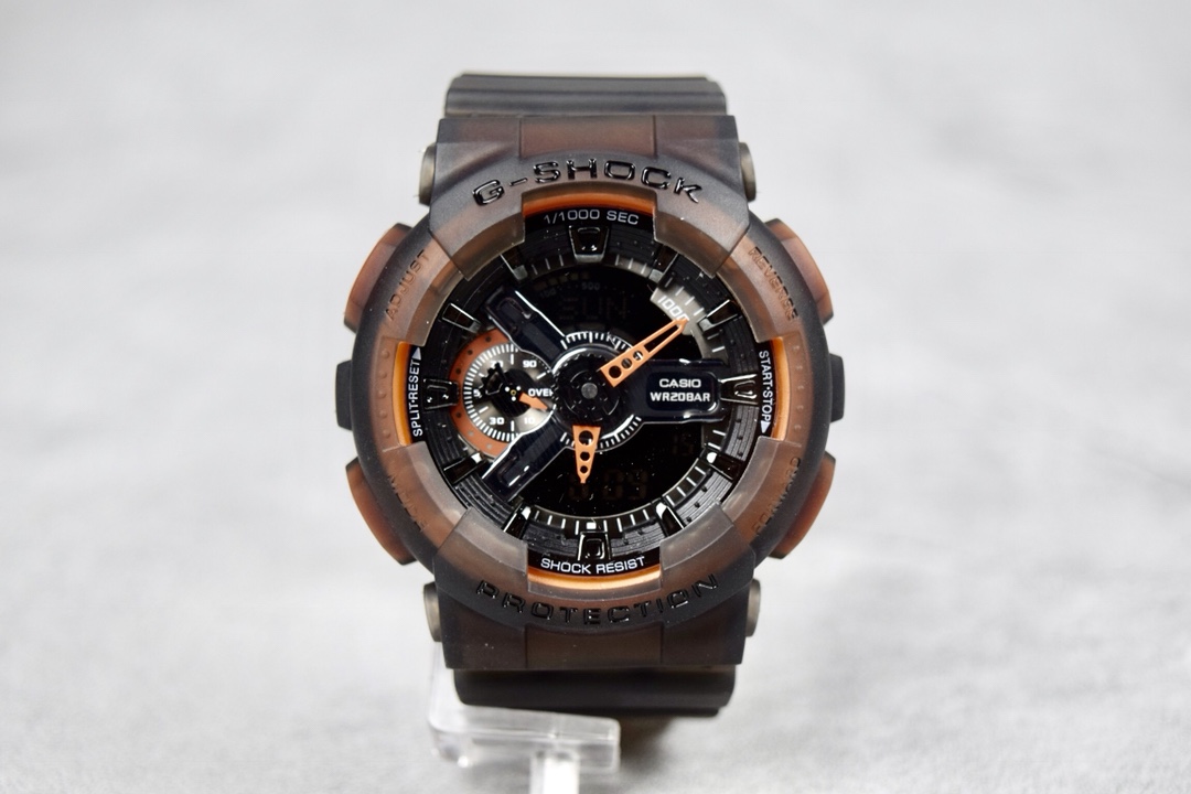 p65 CASIO 卡西欧G-SHOCK 冰电之韧系列透明潮流变色手表 GA-110LS-7APRE