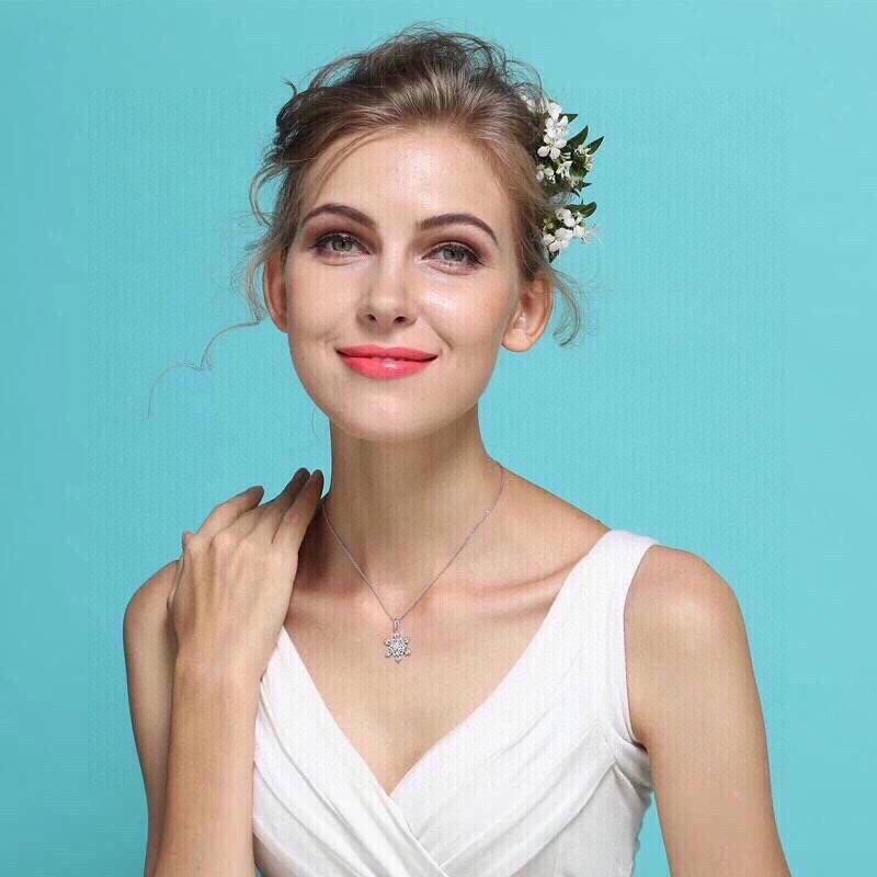 Tiffany & Co. 拥抱 Tiffany&Co 同步 配图片防伪标签 新款雪花 项链