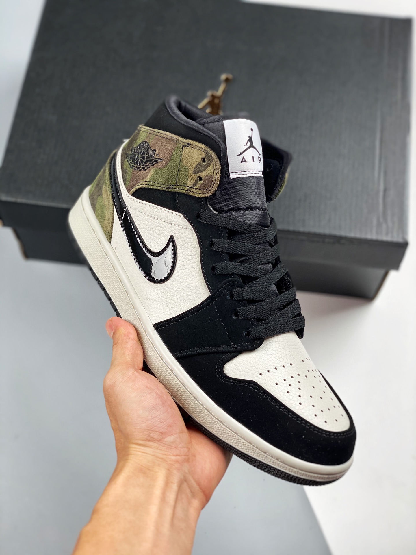 Air Jordan 1 Mid "Camo" camuflaje, pedido de cliente de comercio exterior de Tmall, la mayor artesanía del mercado, ser…
