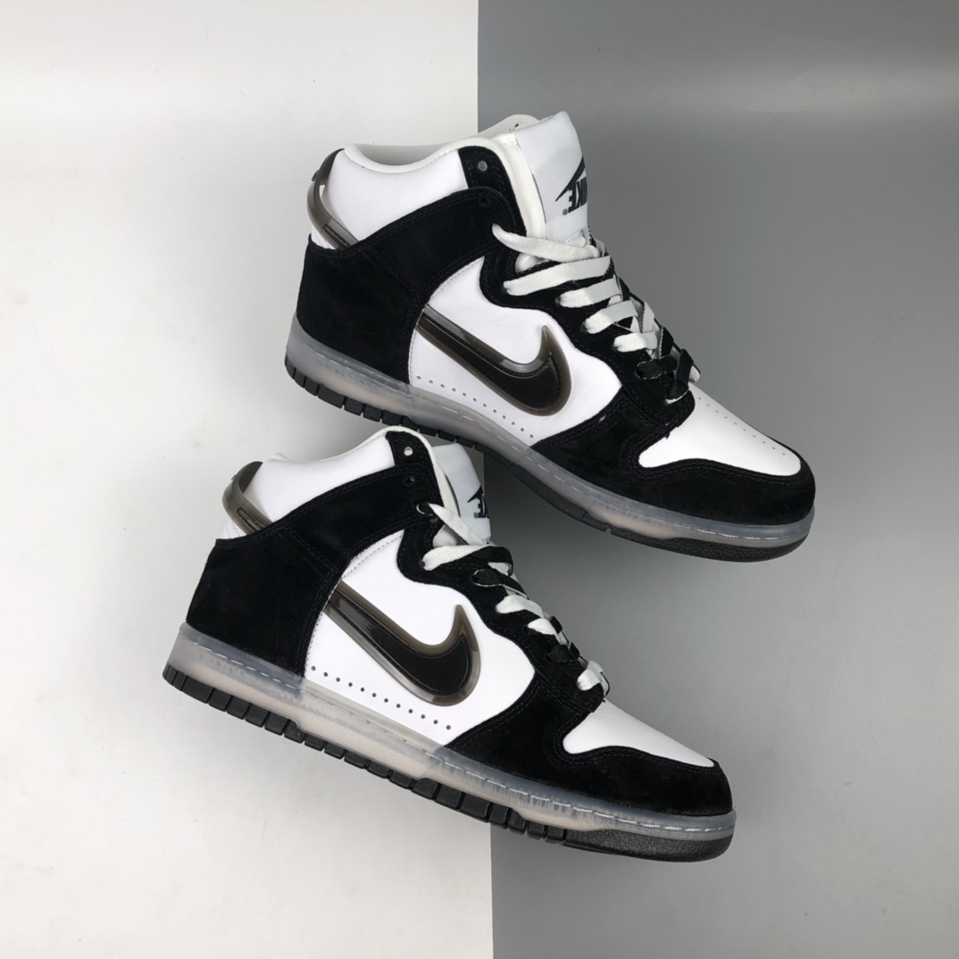 280 Slam Jam x Nk Dunk High 联名系列全头层皮高帮休闲滑板鞋 DA1639-101