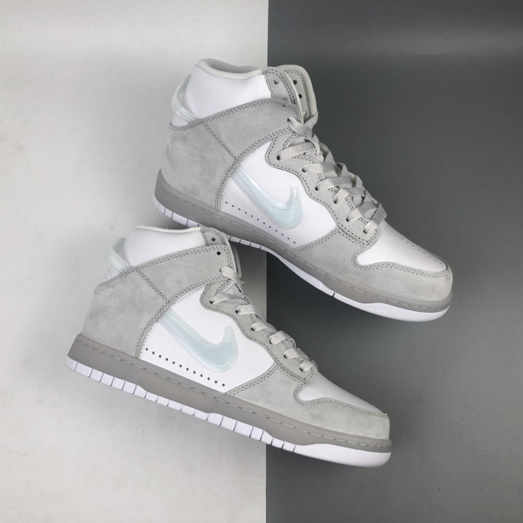 400  Slam Jam x Nk Dunk High 联名系列全头层皮高帮休闲滑板鞋 DA1639-100