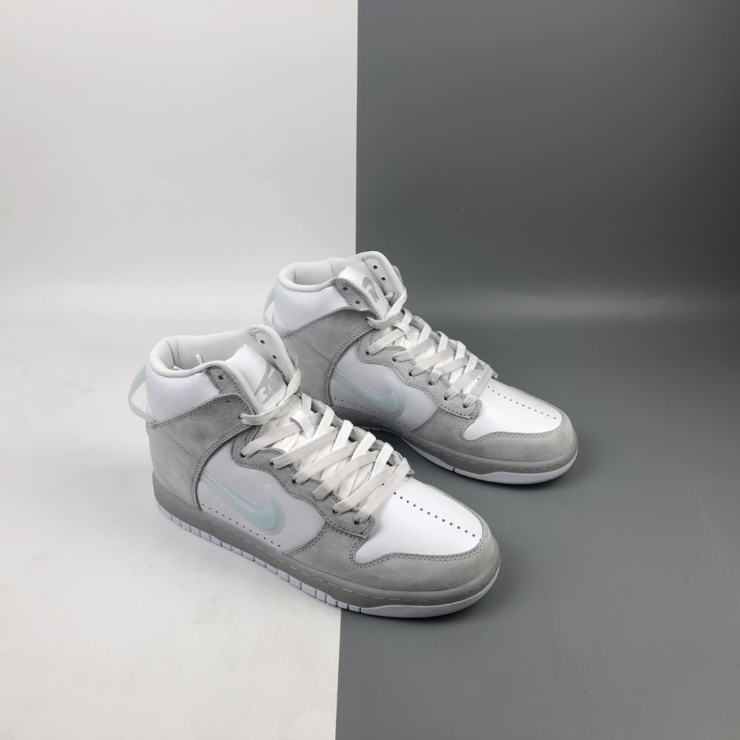 400  Slam Jam x Nk Dunk High 联名系列全头层皮高帮休闲滑板鞋 DA1639-100
