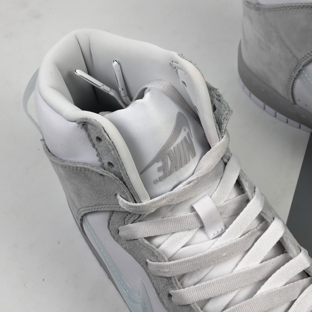 400  Slam Jam x Nk Dunk High 联名系列全头层皮高帮休闲滑板鞋 DA1639-100