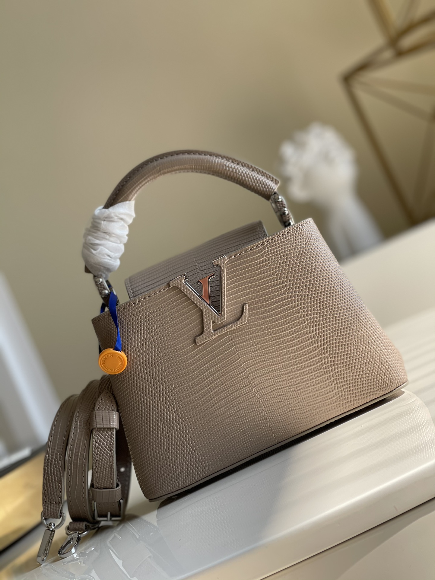 Louis Vuitton LV Capucines Bags Handbags Sheepskin Mini N98093