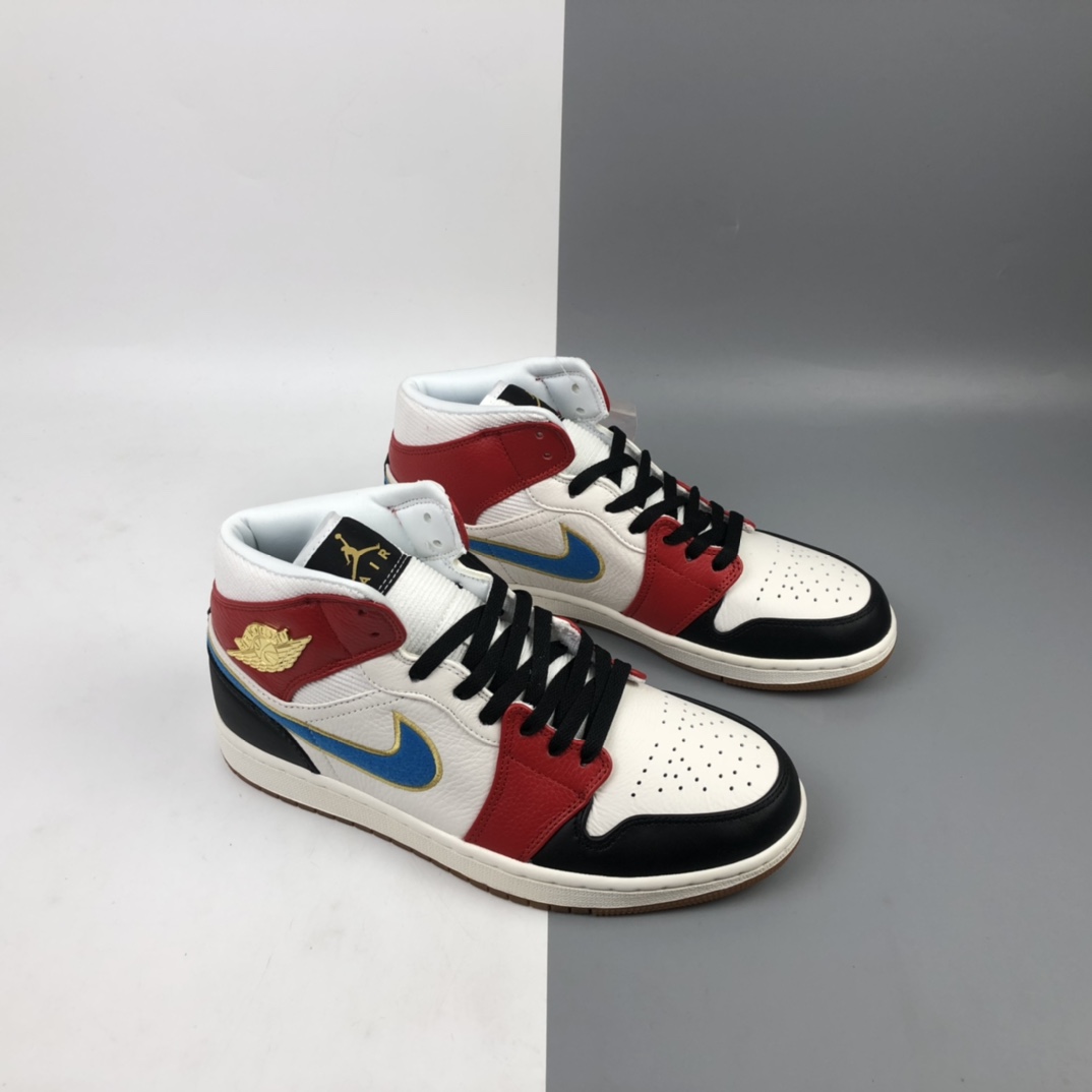 240 Air Jordan 1 Mid AJ1 乔1 中帮百搭休闲运动板鞋 DC1426-100