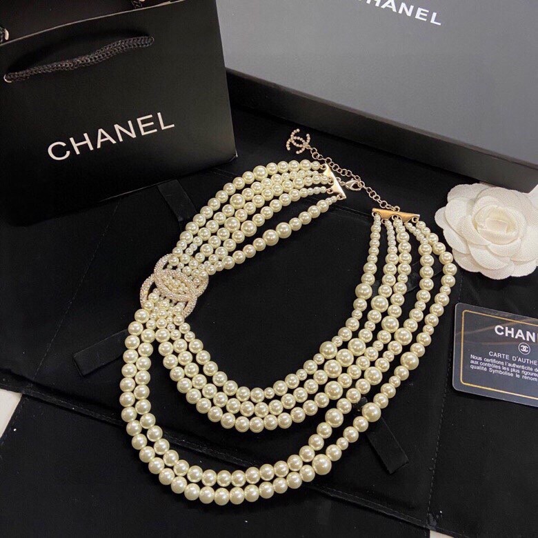 秋冬毛衣链Chanel毛衣链小香大小珍珠链原单狠货进出专柜无压力代购级别ch@nel香奈儿经典喷砂质感原
