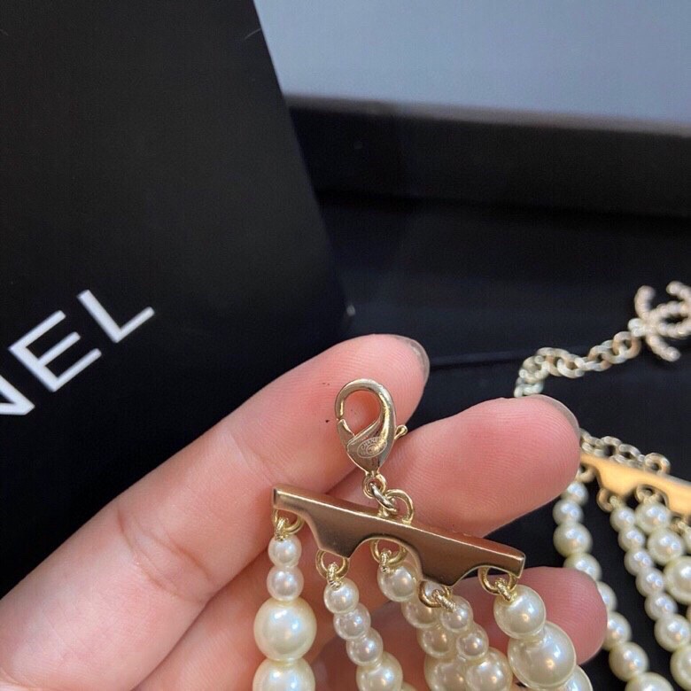 秋冬毛衣链Chanel毛衣链小香大小珍珠链原单狠货进出专柜无压力代购级别ch@nel香奈儿经典喷砂质感原