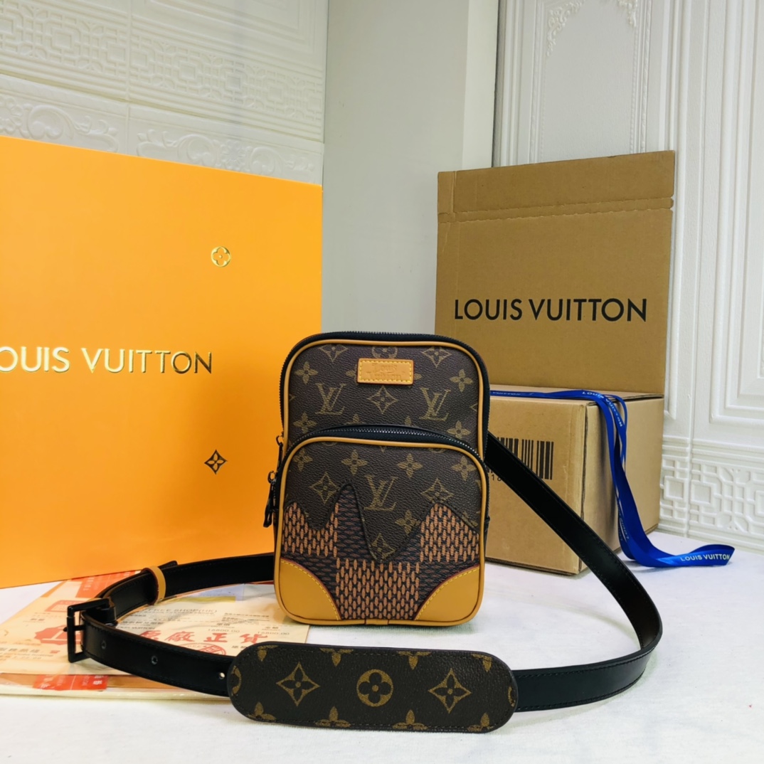 Louis Vuitton Crossbody & Shoulder Bags Coffee Color Damier Ebene Canvas N40379