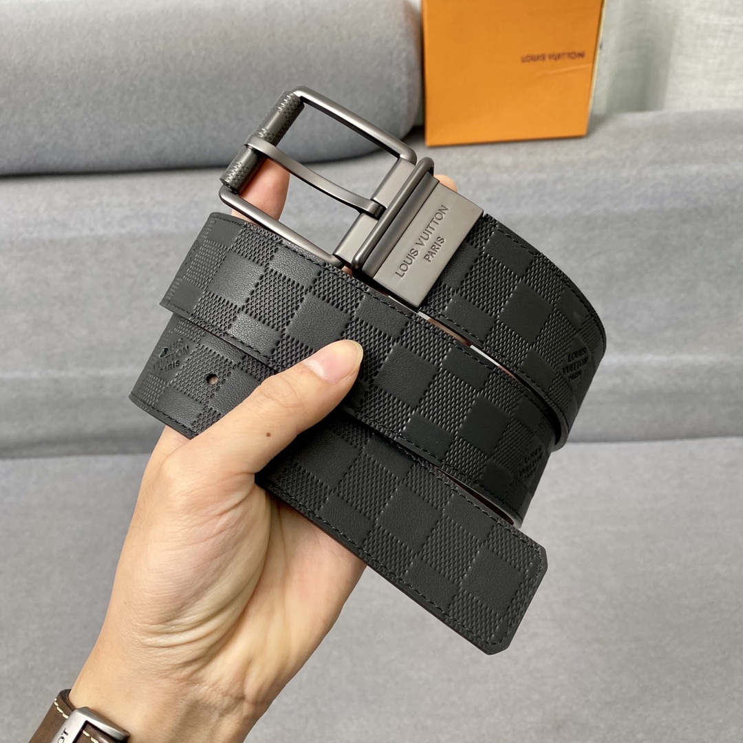 Online From China
 Louis Vuitton Belts Lattice Calfskin Cowhide