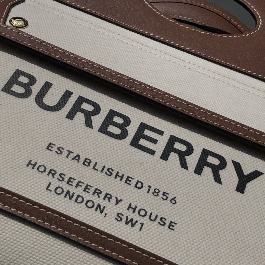 Burberry Small Horseferry Print Canvas and Leather Tote Bag 9 i1607413912 579 7