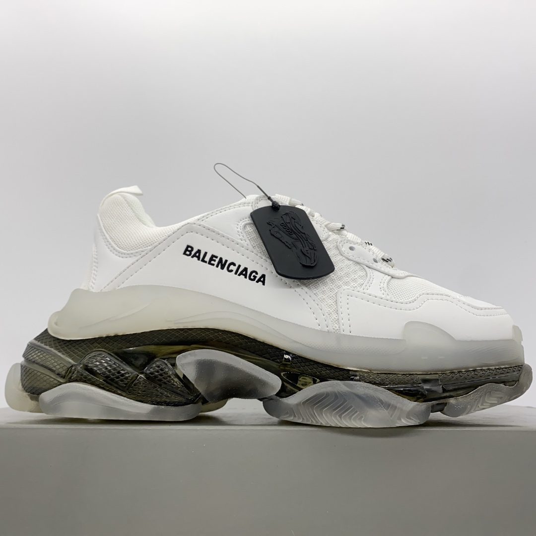 Buen colchón de aire superior Balenciaga Triple S blanco gris carbón combinación original de ocho capas Zapatos de papá…