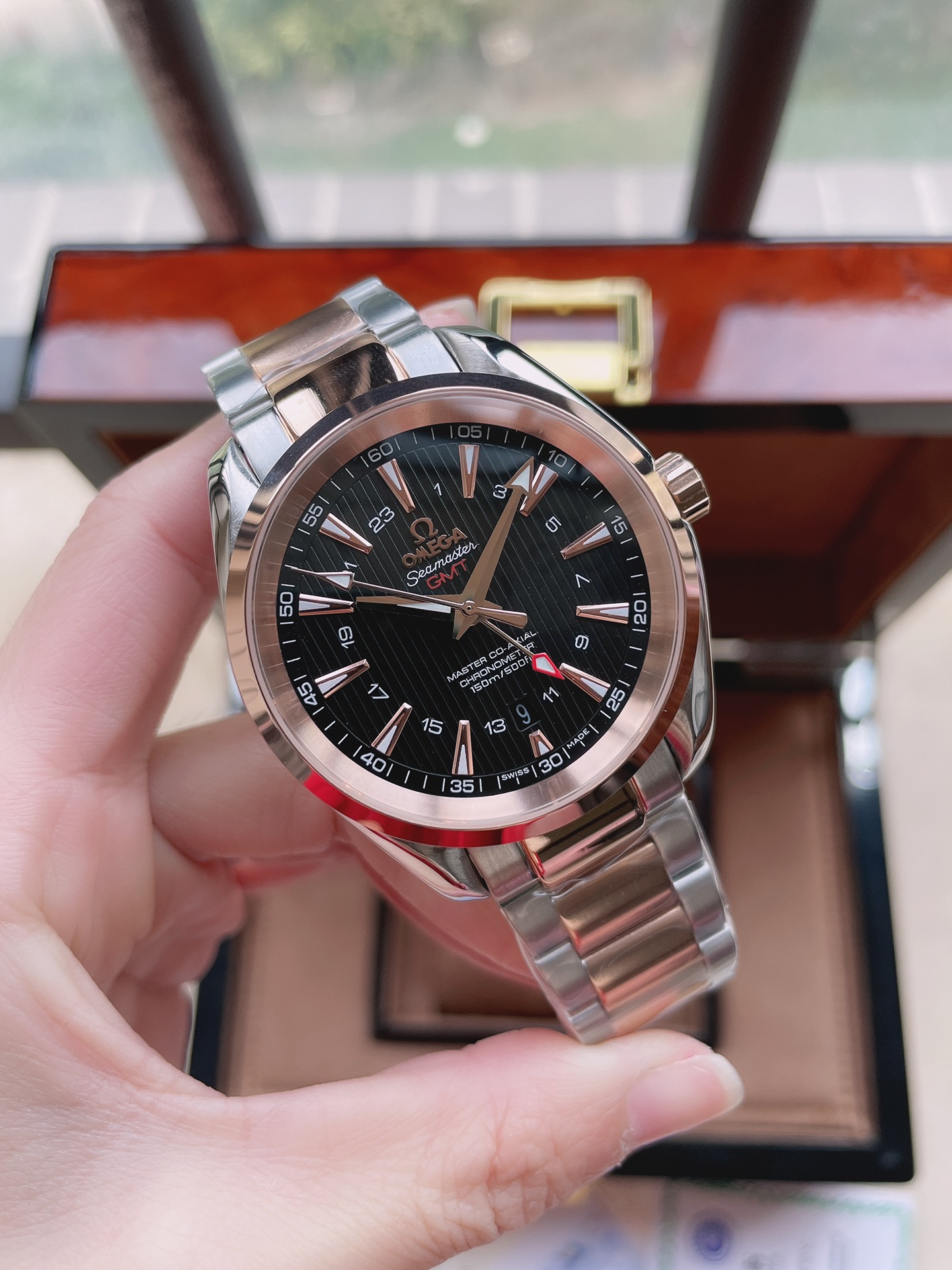 💰320 OMEGA-欧米茄 SEAMASTER海马系列 AQUA TEERA 150米150m腕表直径41.5毫米41.5mm 潜水表。316L精钢 原装壳套 (大厂壳套)原版字面立体时丁 原装表扣 透视全自动机械机芯。