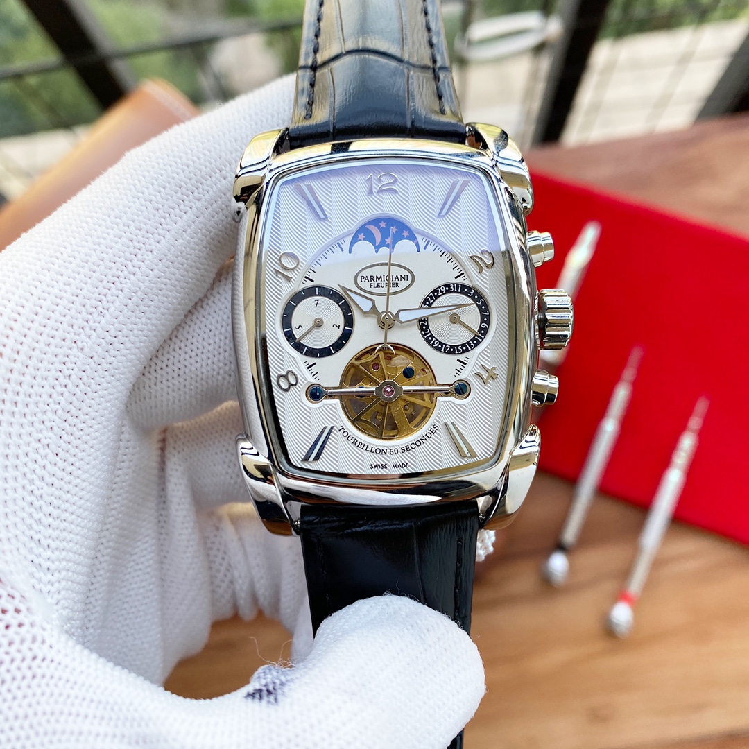 Parmigiani Tourbillon Watch: Gold Shell, Steel Belt, Precision Craftsmanship - 图片 7