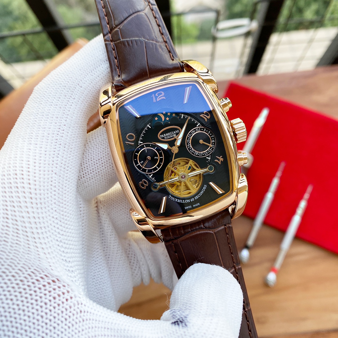 Parmigiani Tourbillon Watch: Gold Shell, Steel Belt, Precision Craftsmanship - 图片 6
