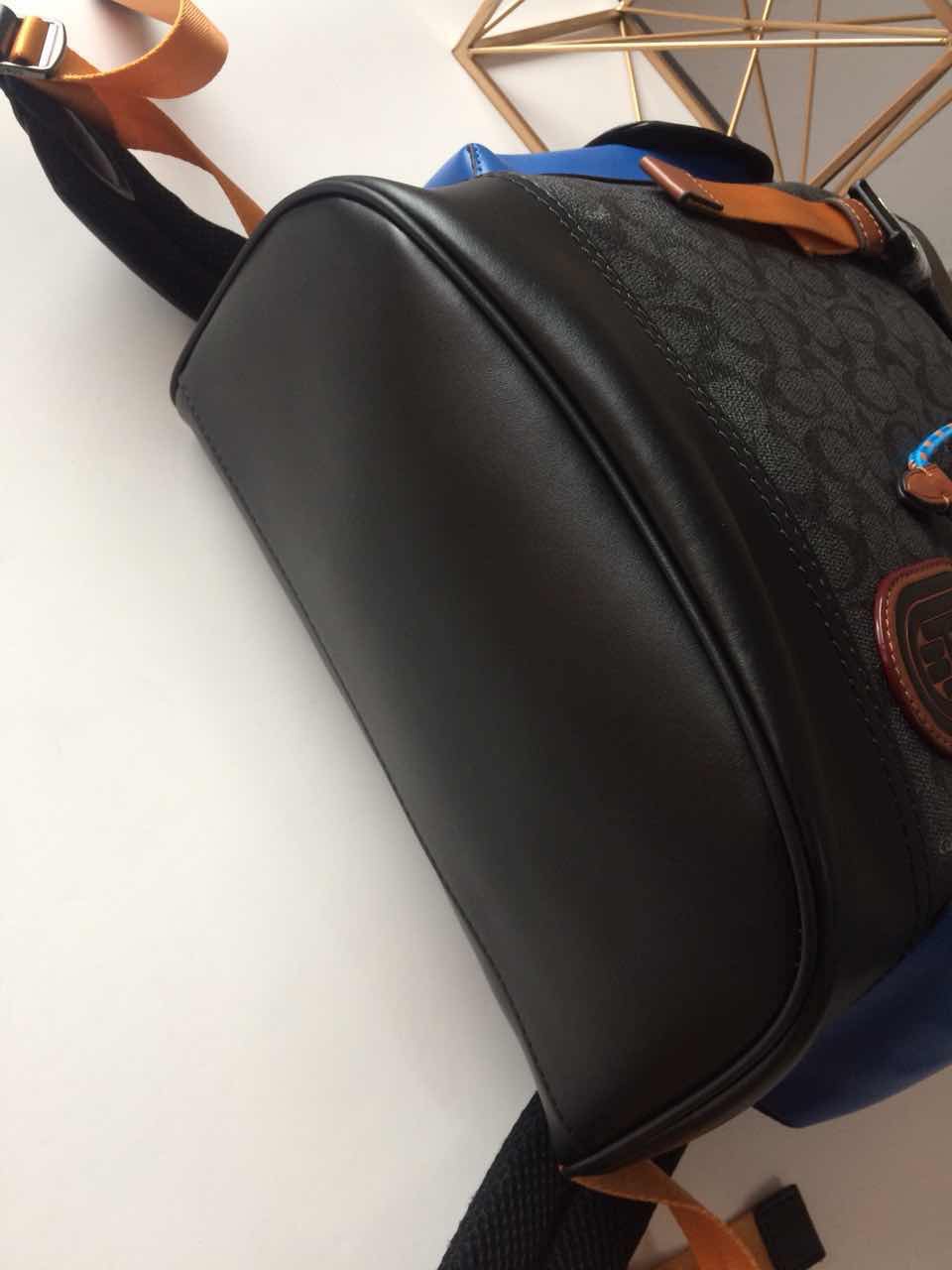 Coach COACH蔻驰5091/89080/961/79036/69291/40344 黑色 男士老花帆布双肩背包男士双肩包
