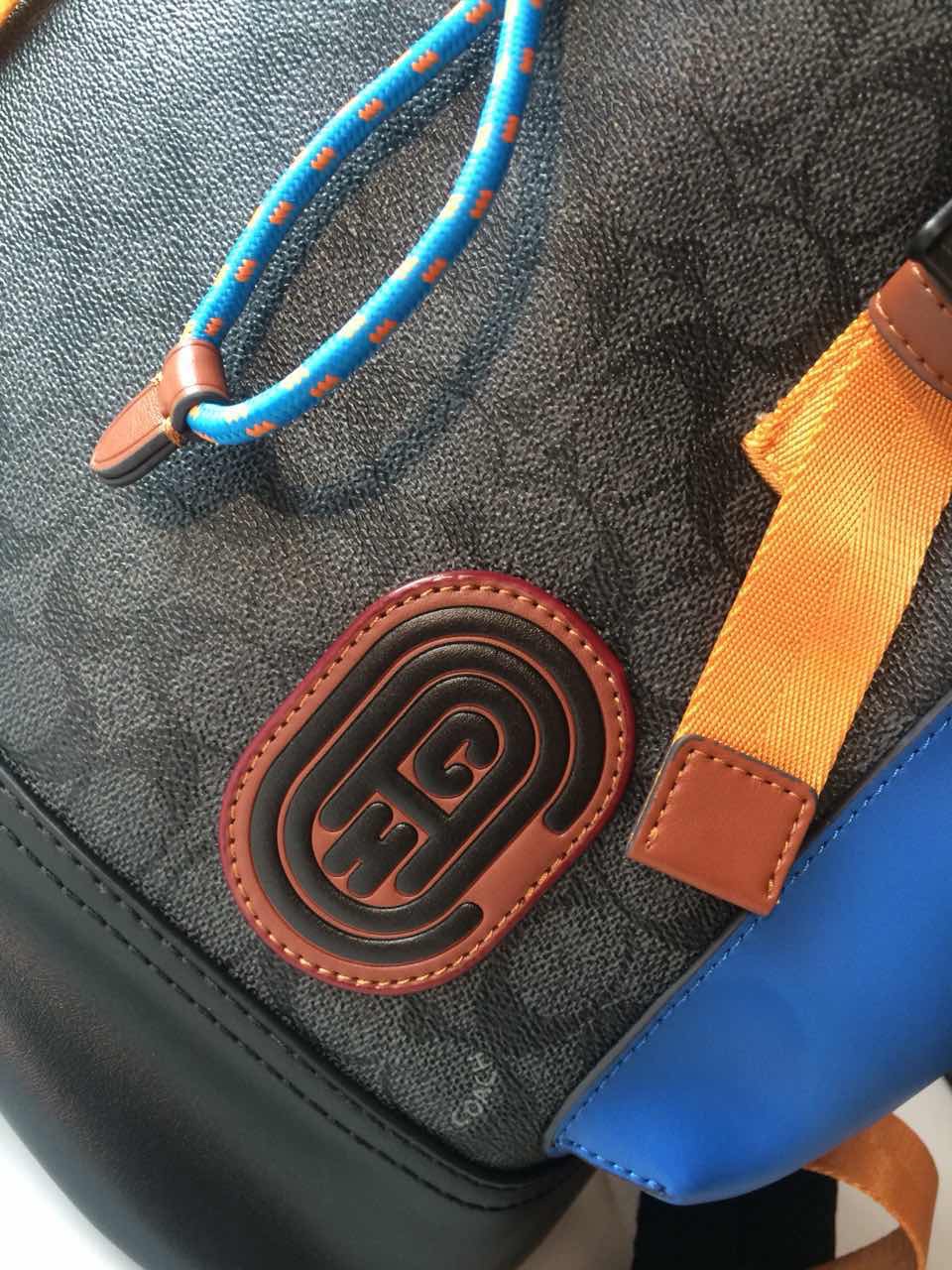 Coach COACH蔻驰5091/89080/961/79036/69291/40344 黑色 男士老花帆布双肩背包男士双肩包
