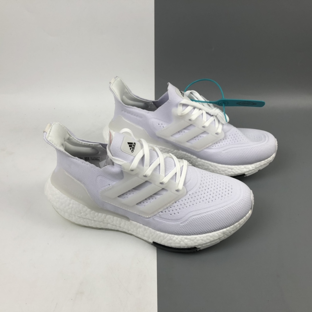 200 Adidas UltraBoost 21 加厚爆米花袜套式针织鞋面休闲运动慢跑鞋 FY0379