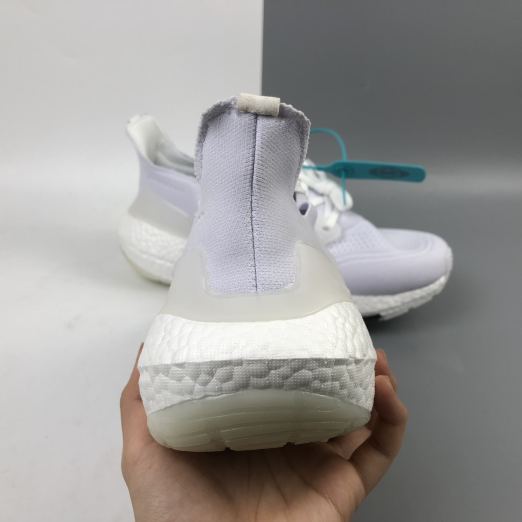 200 Adidas UltraBoost 21 加厚爆米花袜套式针织鞋面休闲运动慢跑鞋 FY0379