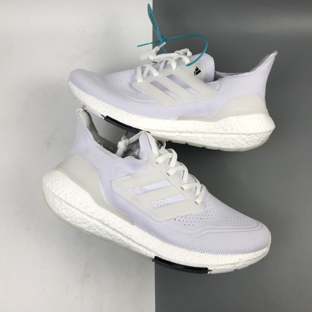 200 Adidas UltraBoost 21 加厚爆米花袜套式针织鞋面休闲运动慢跑鞋 FY0379