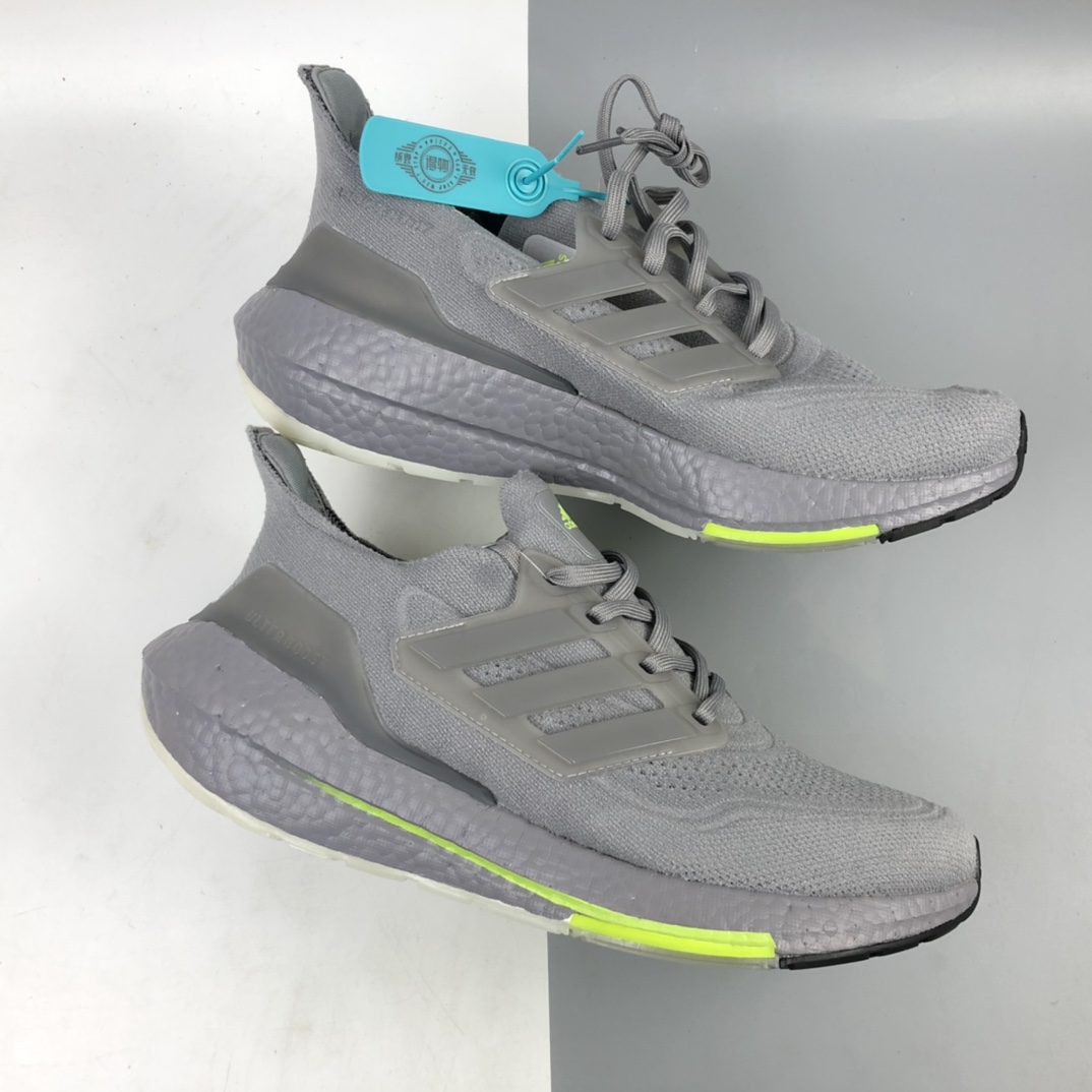 200 Adidas UltraBoost 21 加厚爆米花袜套式针织鞋面休闲运动慢跑鞋 FY0432