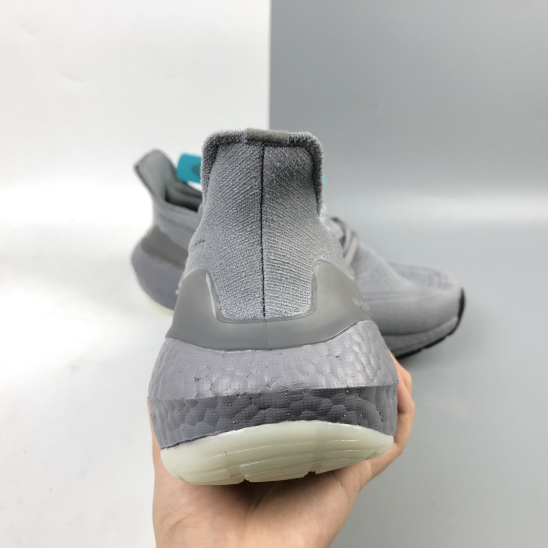 200 Adidas UltraBoost 21 加厚爆米花袜套式针织鞋面休闲运动慢跑鞋 FY0432