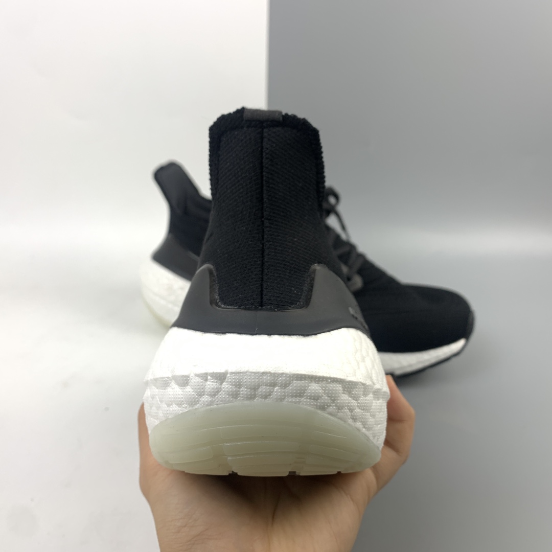 200 Adidas UltraBoost 21 加厚爆米花袜套式针织鞋面休闲运动慢跑鞋 FY0378