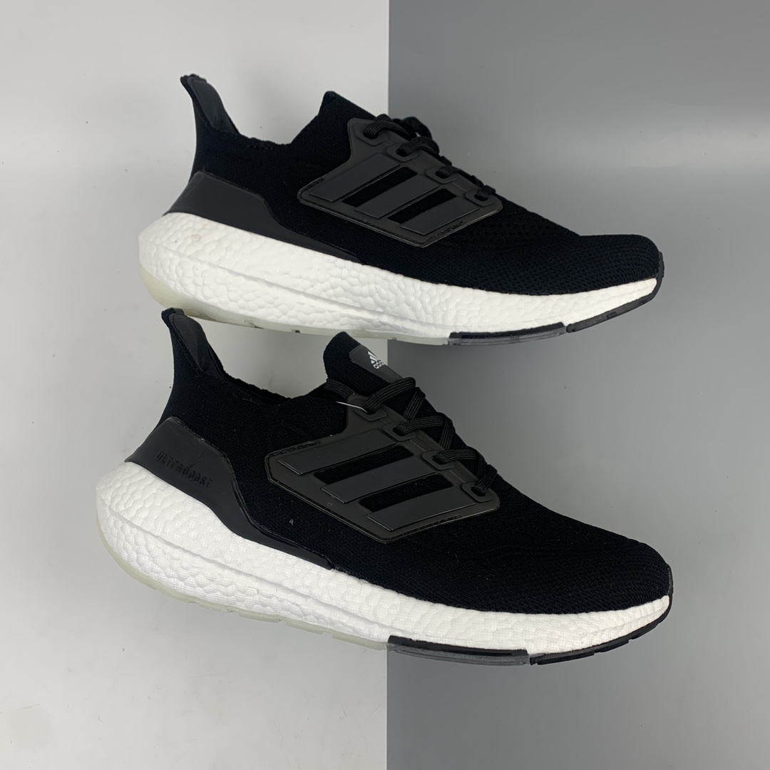 200 Adidas UltraBoost 21 加厚爆米花袜套式针织鞋面休闲运动慢跑鞋 FY0378