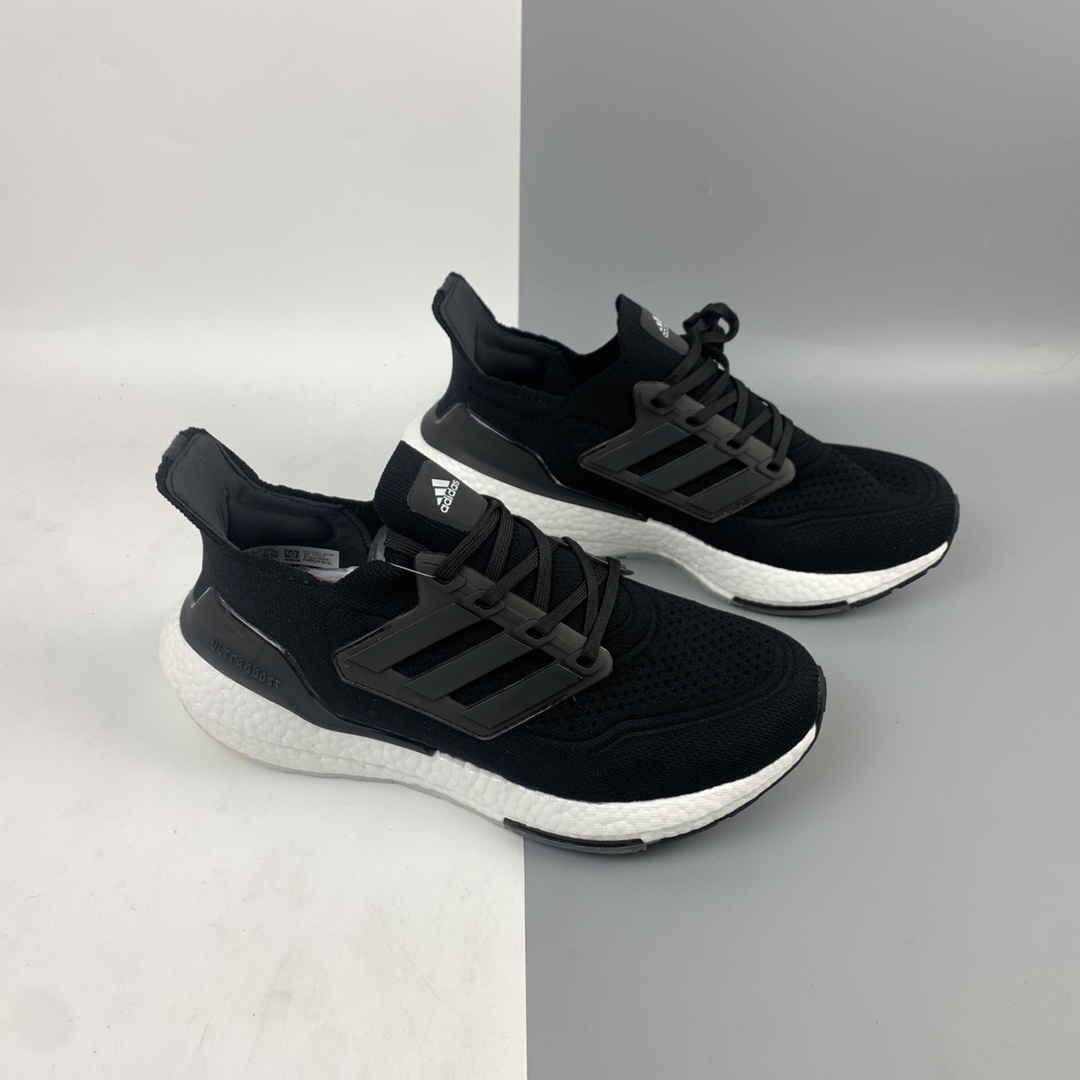 200 Adidas UltraBoost 21 加厚爆米花袜套式针织鞋面休闲运动慢跑鞋 FY0378