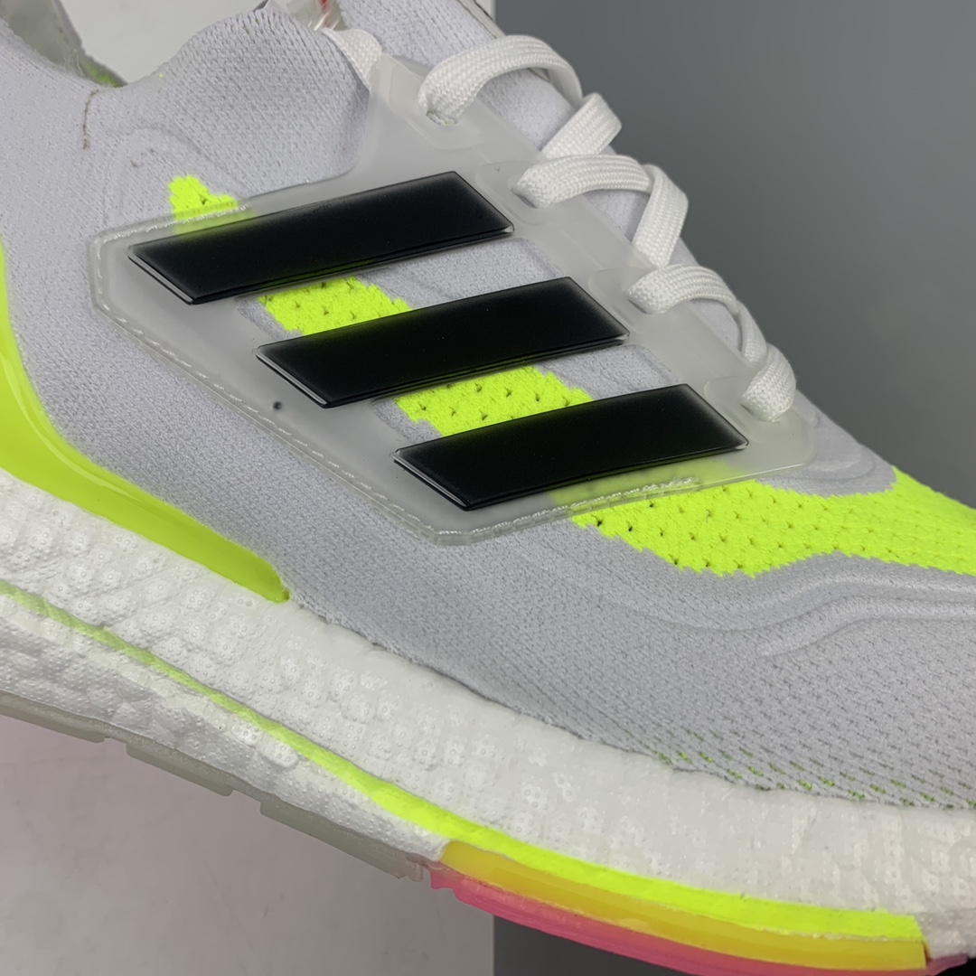 200 Adidas UltraBoost 21 加厚爆米花袜套式针织鞋面休闲运动慢跑鞋 FY0377