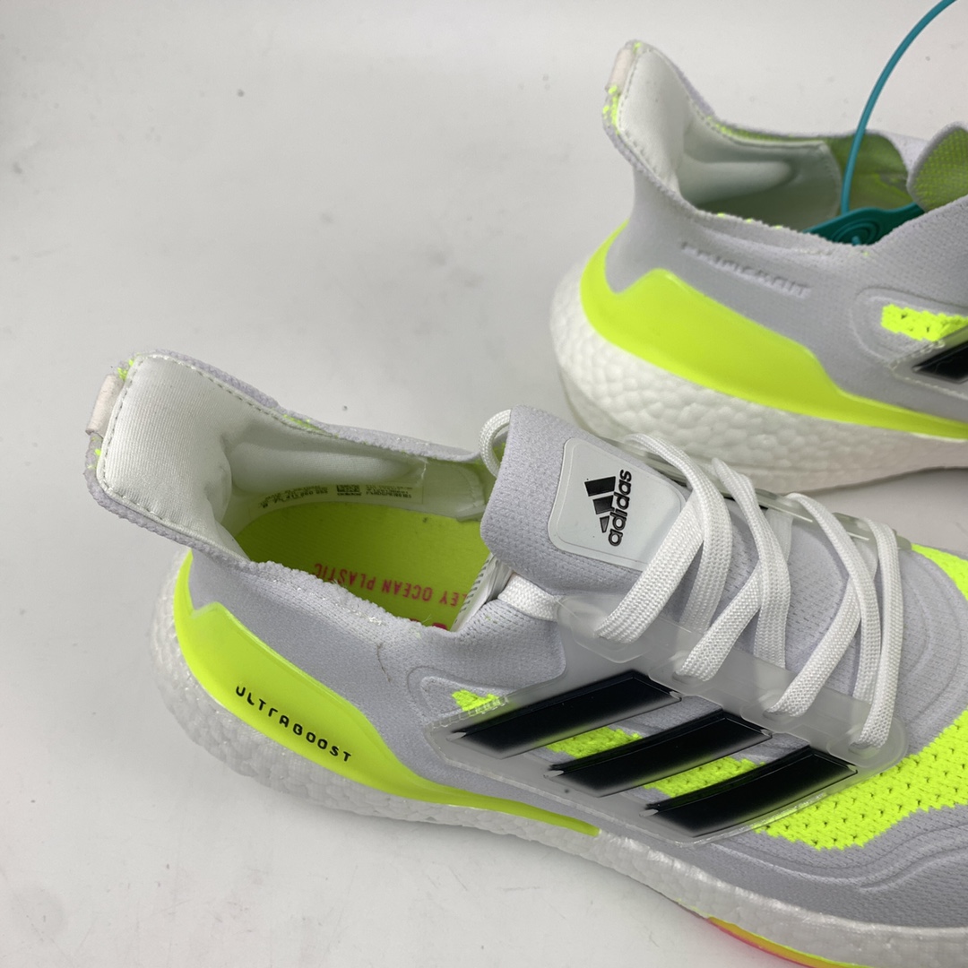 200 Adidas UltraBoost 21 加厚爆米花袜套式针织鞋面休闲运动慢跑鞋 FY0377