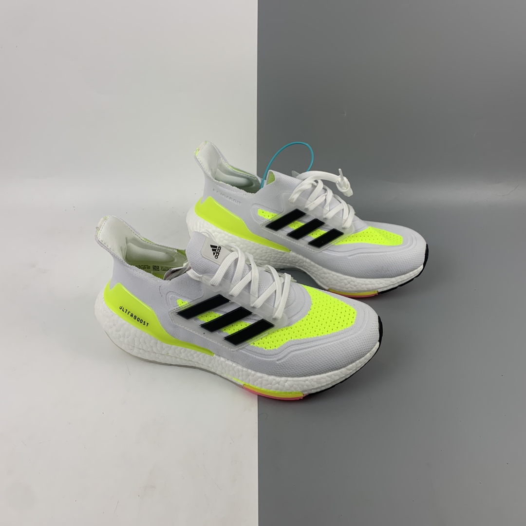 200 Adidas UltraBoost 21 加厚爆米花袜套式针织鞋面休闲运动慢跑鞋 FY0377