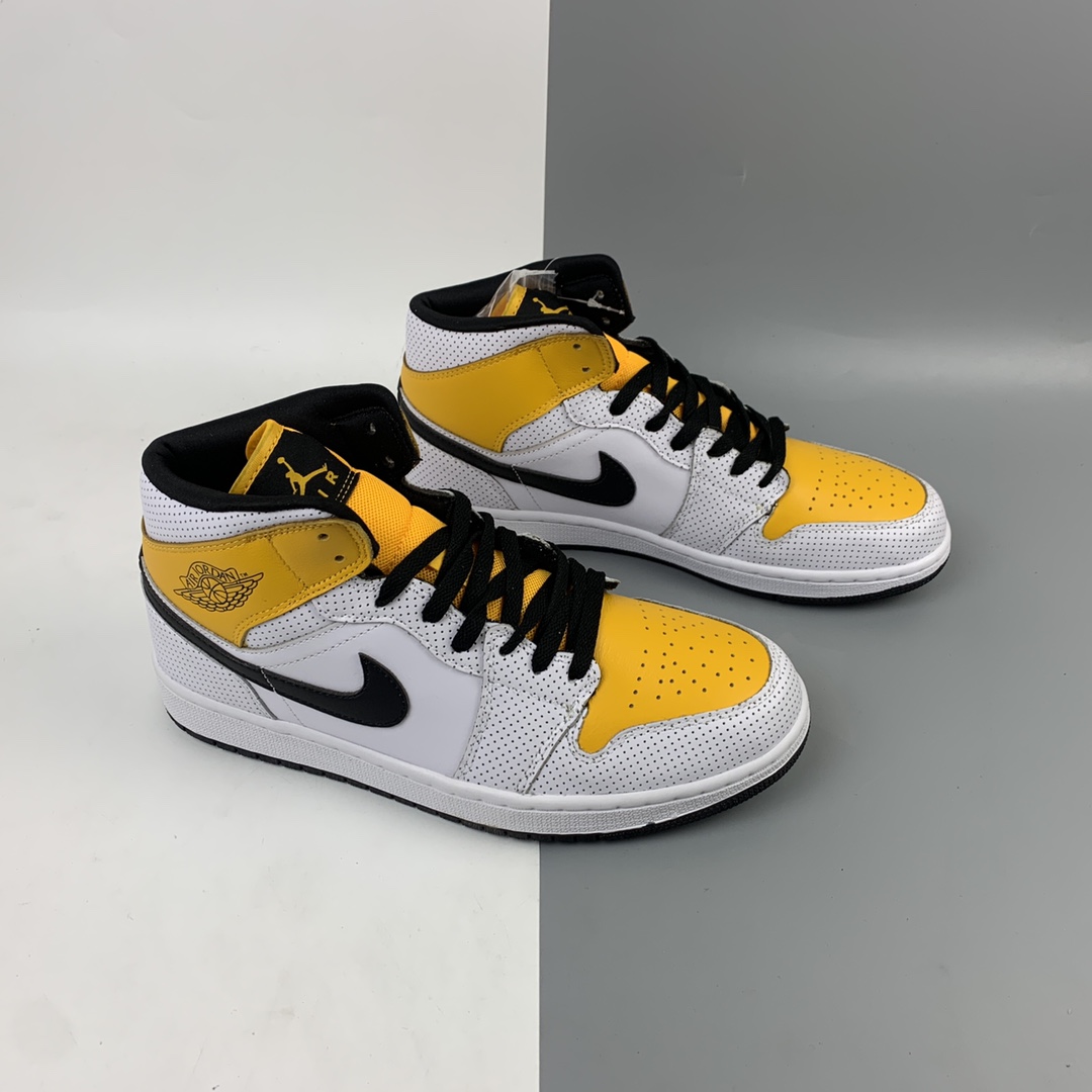 240 Air Jordan 1 Mid AJ1 乔1 中帮百搭休闲运动板鞋 BQ6472-107