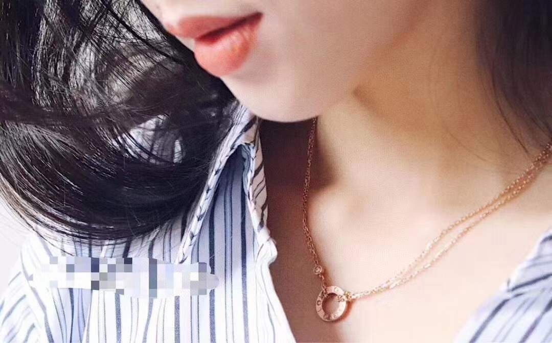 Cartier Cartier 卡家 玫瑰金Love圆饼锁骨项链