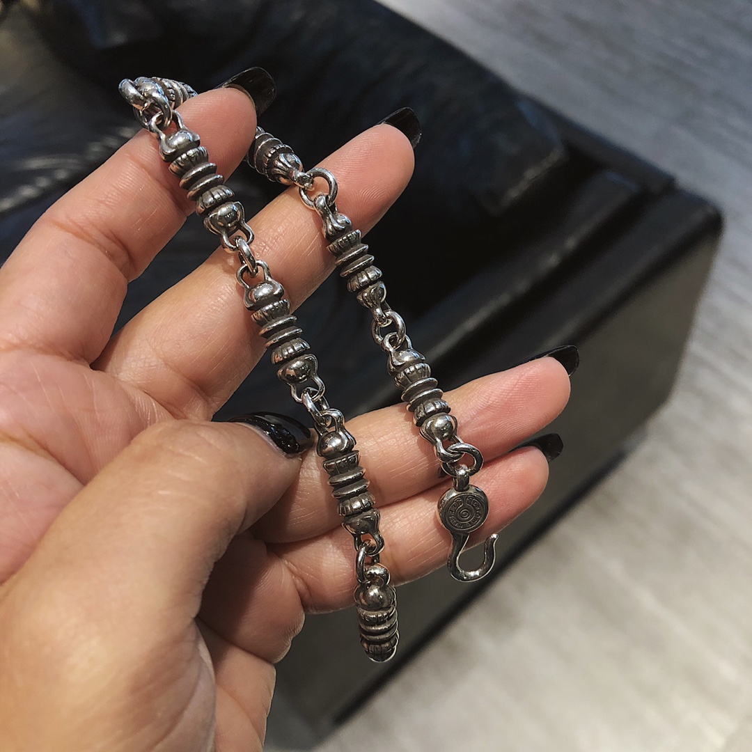 Chrome Hearts 开版 认准独家拍摄 (MZ)【新品上架】𝐂𝐡𝐫𝐨𝐦𝐞 𝐡𝐞𝐚𝐫𝐭𝐬克罗心纽纹圆柱手链