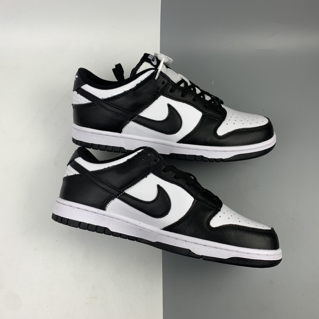 300 NK SB Dunk Low 黑白熊猫头层休闲板鞋 DD1391-100