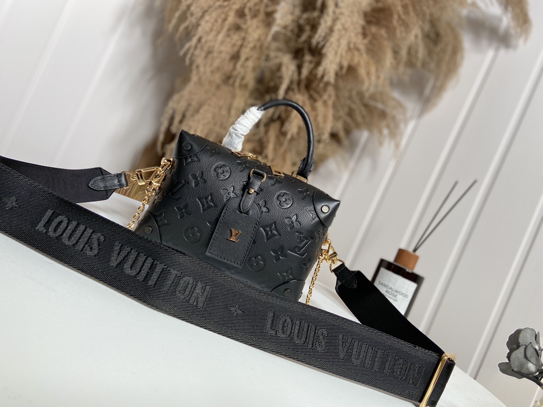 Louis Vuitton LV Petite Malle Bags Handbags Black Empreinte​ M45393