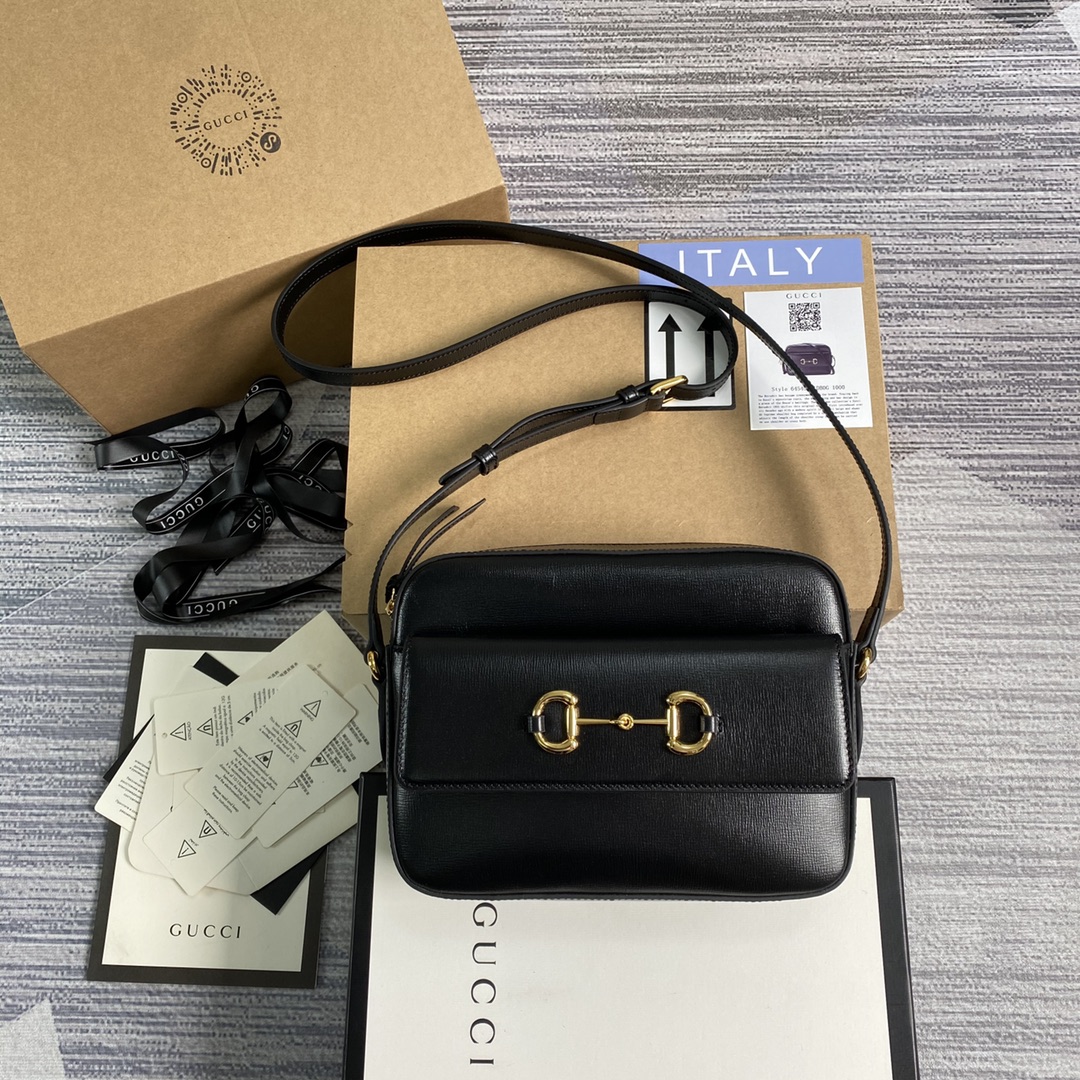 Sac bandoulière GUCCI 1955 Horsebit noir avec mors