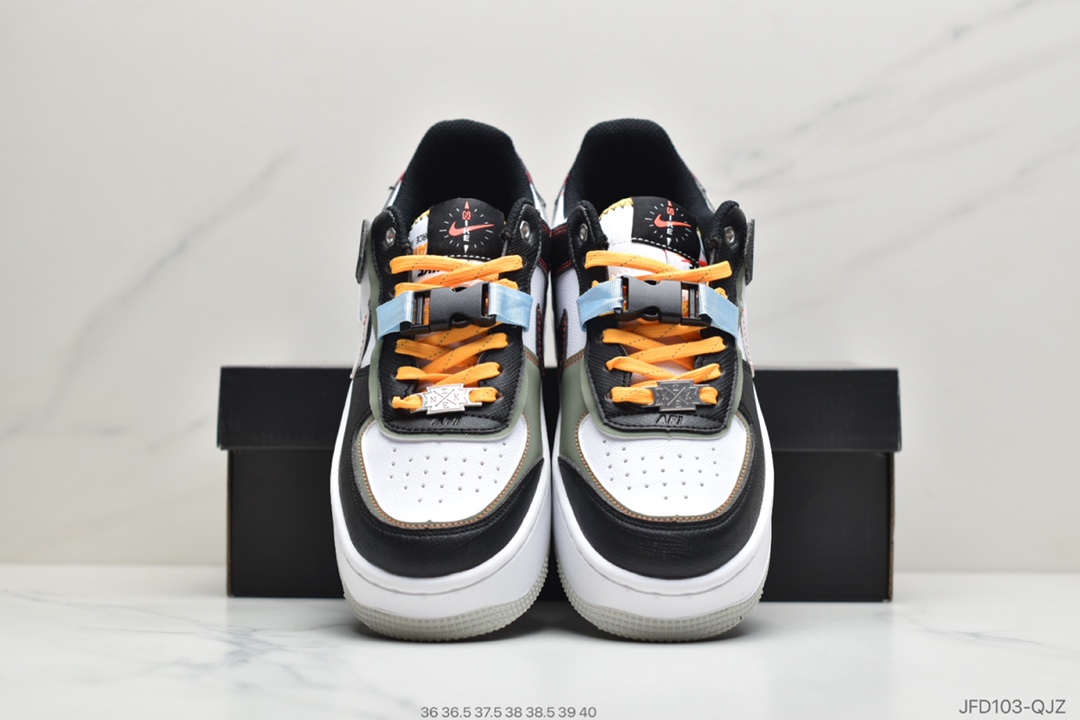 180 公司级耐克Nike Air Force 1 Shadow 轻量增高低帮百搭板鞋”拼接马卡龙”  DC2542-001