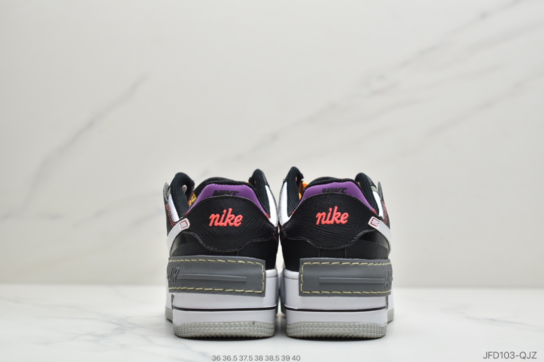 180 公司级耐克Nike Air Force 1 Shadow 轻量增高低帮百搭板鞋”拼接马卡龙”  DC2542-001