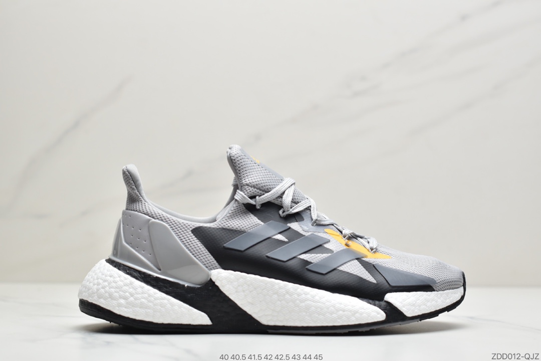 220 公司级阿迪达斯Adidas X9000L4 Boost爆米花高弹复古休闲运动百搭跑鞋“深灰黑电光蓝炫彩桃红”FW8388