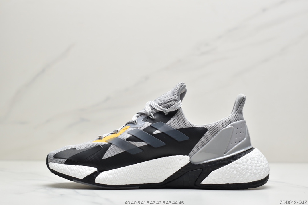 220 公司级阿迪达斯Adidas X9000L4 Boost爆米花高弹复古休闲运动百搭跑鞋“深灰黑电光蓝炫彩桃红”FW8388