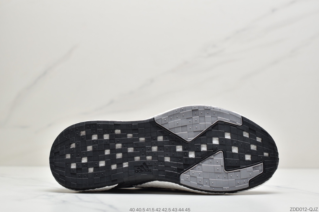 220 公司级阿迪达斯Adidas X9000L4 Boost爆米花高弹复古休闲运动百搭跑鞋“深灰黑电光蓝炫彩桃红”FW8388