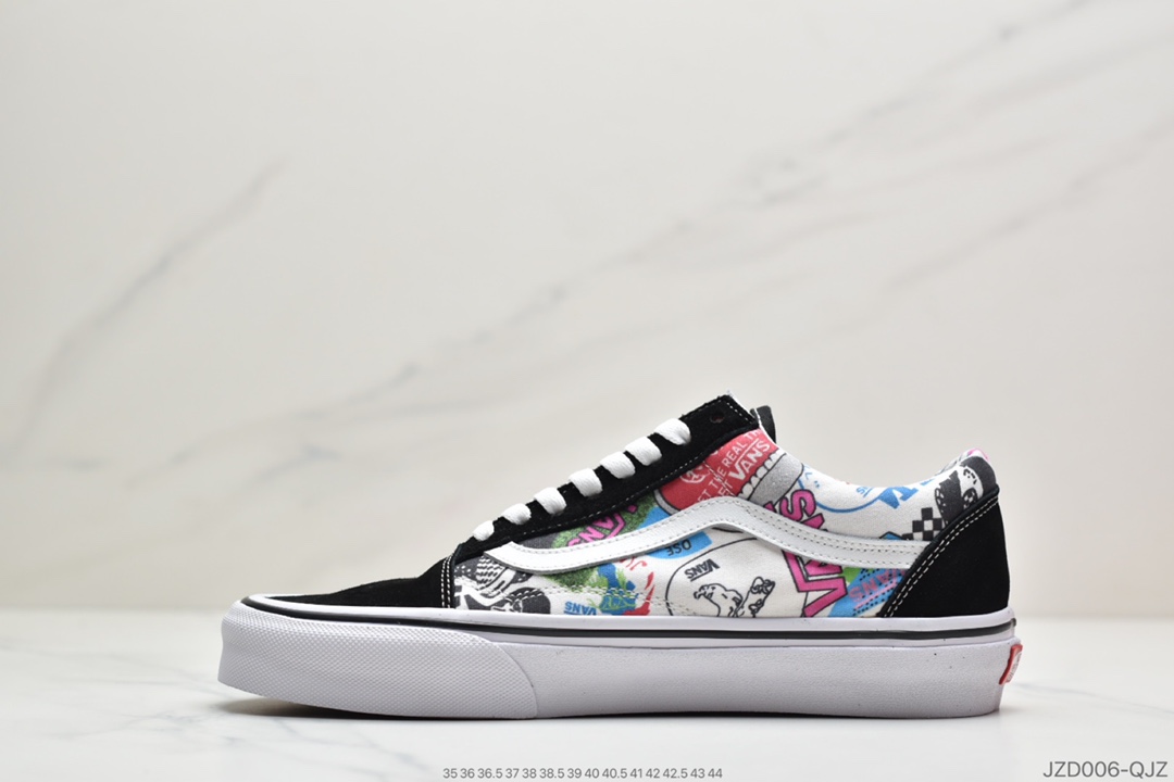 140 公司级万斯Vans正品SK8-HI彩色印花高帮男女鞋休闲板鞋